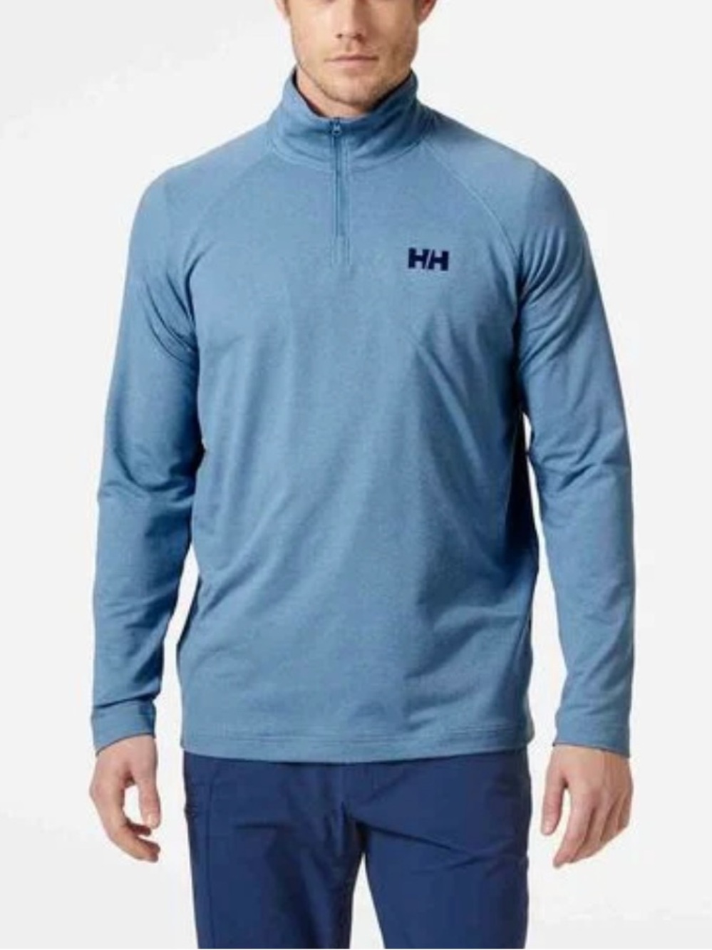 Helly Hansen Men’s Tyri Light Blue 1/4 Zip Quarter-Zip Lightweight Pullover Sz S